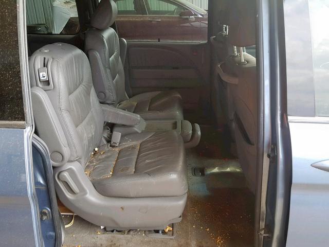 5FNRL3H69AB040539 - 2010 HONDA ODYSSEY EX BLUE photo 6