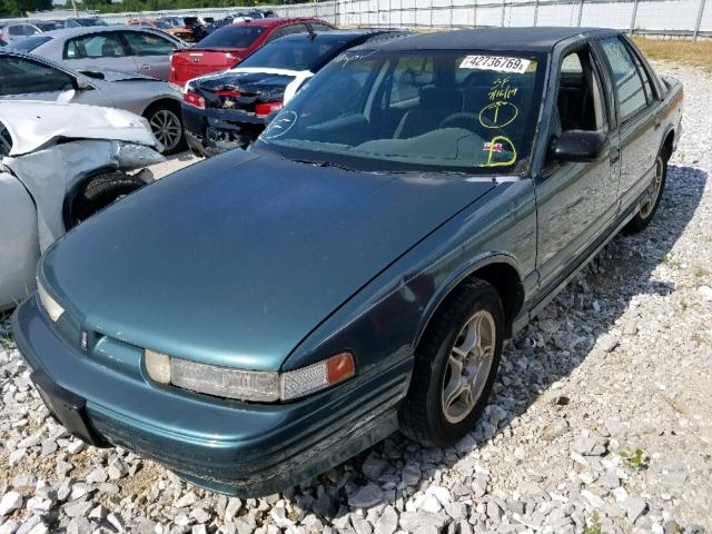 1G3WH52M9VF335827 - 1997 OLDSMOBILE CUTLASS SU GREEN photo 2