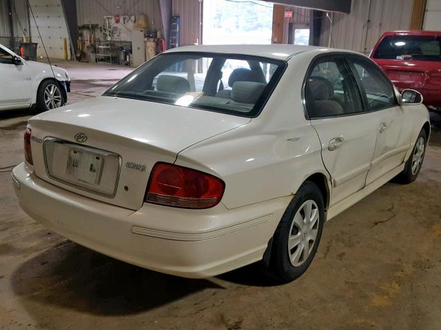 KMHWF25S25A117493 - 2005 HYUNDAI SONATA GL WHITE photo 4