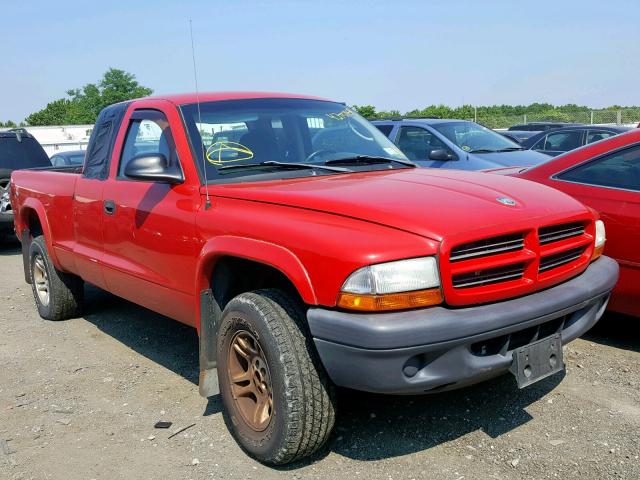 1D7HG12X33S204417 - 2003 DODGE DAKOTA SXT RED photo 1