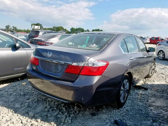 1HGCR2F31DA139975 - 2013 HONDA ACCORD LX GRAY photo 4