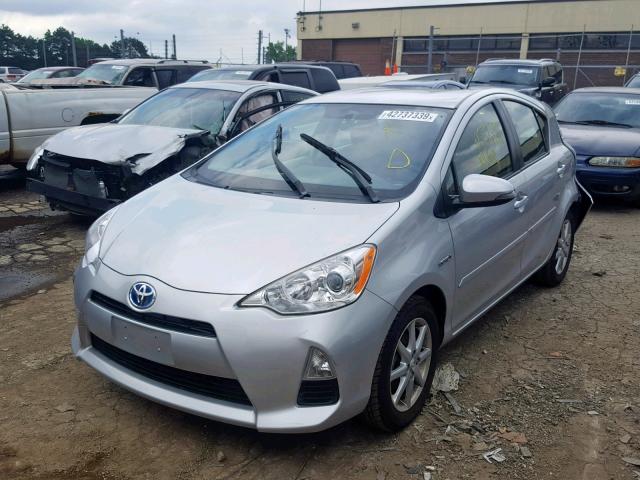 JTDKDTB38C1024308 - 2012 TOYOTA PRIUS C SILVER photo 2