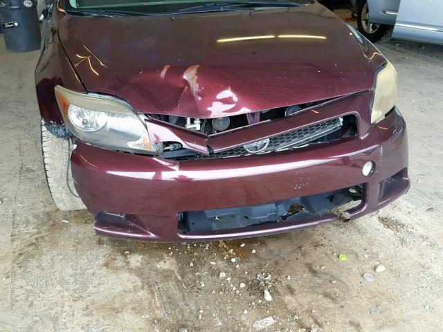 JTKDE177060094457 - 2006 TOYOTA SCION TC BURGUNDY photo 9