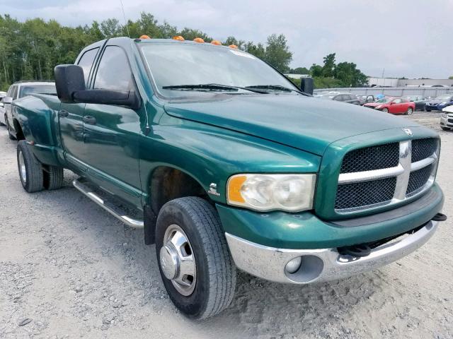 3D3MU48603G744470 - 2003 DODGE RAM 3500 S GREEN photo 1