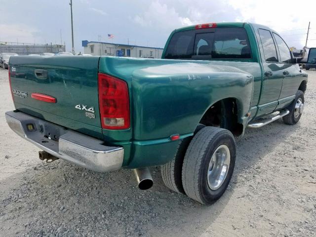 3D3MU48603G744470 - 2003 DODGE RAM 3500 S GREEN photo 4