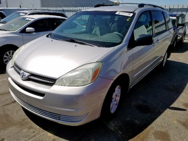 5TDZA23C44S056516 - 2004 TOYOTA SIENNA CE GRAY photo 2