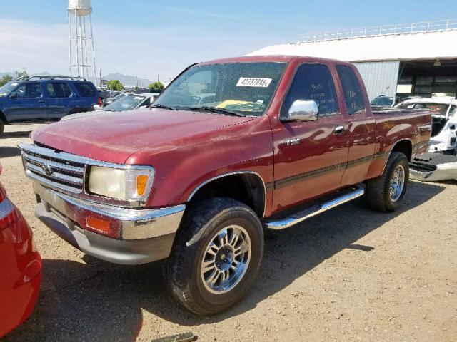 JT4UN24D4V0040519 - 1997 TOYOTA T100 XTRAC BURGUNDY photo 2