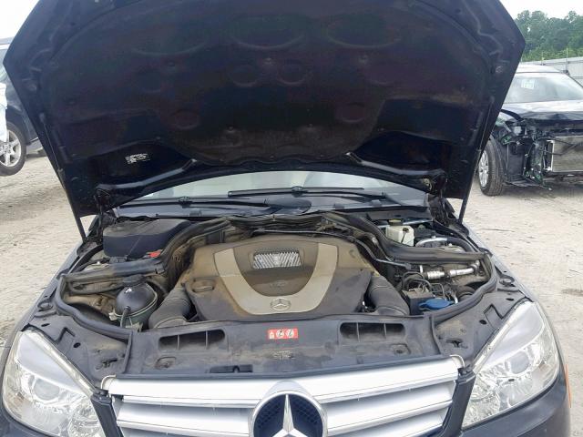 WDDGF56X48F037257 - 2008 MERCEDES-BENZ C 350 BLACK photo 7