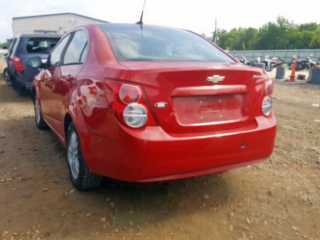 1G1JA5SH9C4132245 - 2012 CHEVROLET SONIC LS RED photo 3