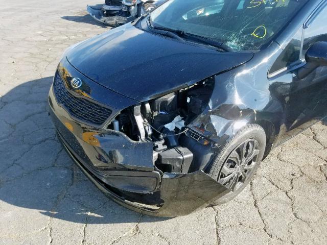 KNADM4A33E6349256 - 2014 KIA RIO LX BLACK photo 9