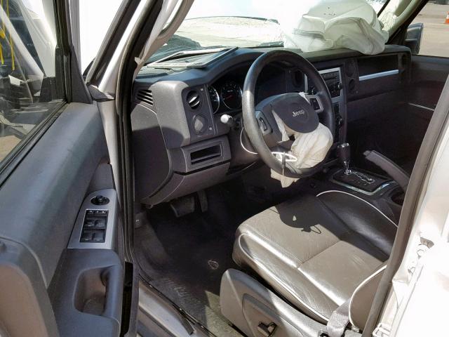 1J8HG48K48C221714 - 2008 JEEP COMMANDER ვერცხლისფერი ფოტო 9