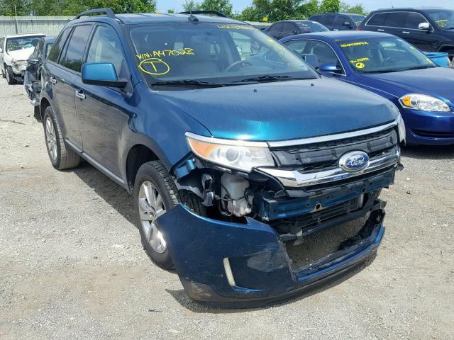 2FMDK3JC9BBA47028 - 2011 FORD EDGE SEL BLUE photo 1