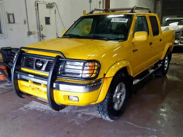 1N6ED27Y1YC396884 - 2000 NISSAN FRONTIER C YELLOW photo 2