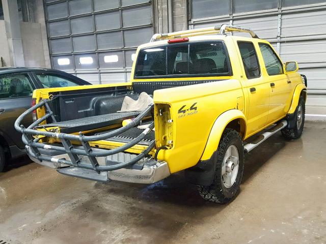 1N6ED27Y1YC396884 - 2000 NISSAN FRONTIER C YELLOW photo 4