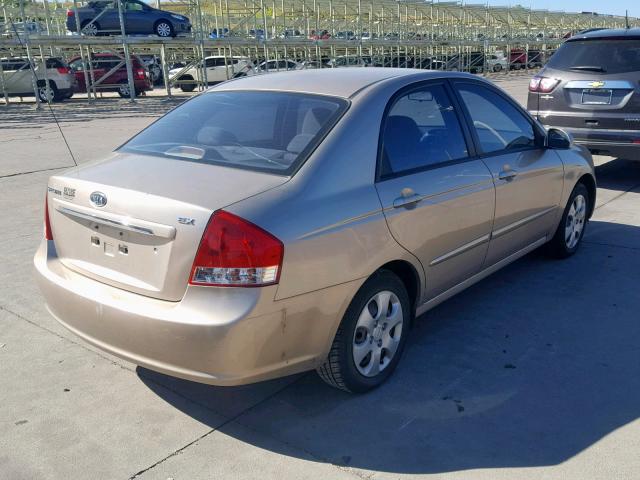 KNAFE121085492631 - 2008 KIA SPECTRA EX GOLD photo 4