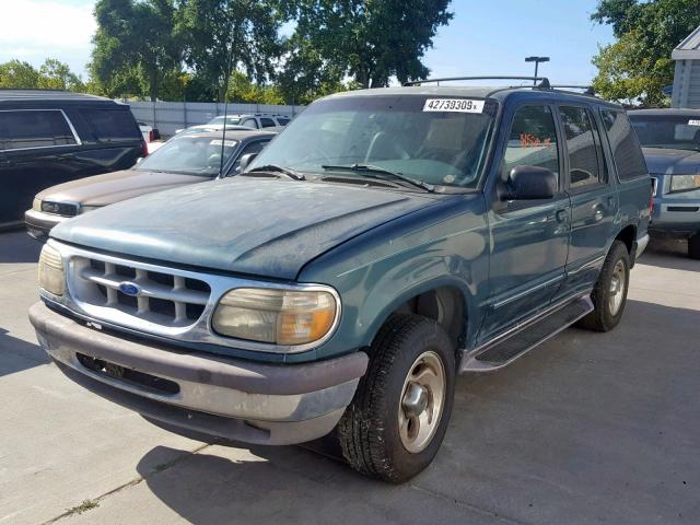 1FMDU34X9SZB71287 - 1995 FORD EXPLORER TEAL photo 2