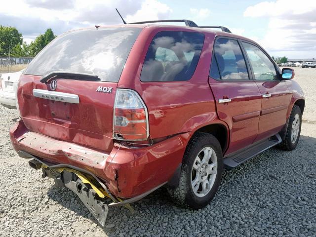 2HNYD18894H559954 - 2004 ACURA MDX TOURIN RED photo 4