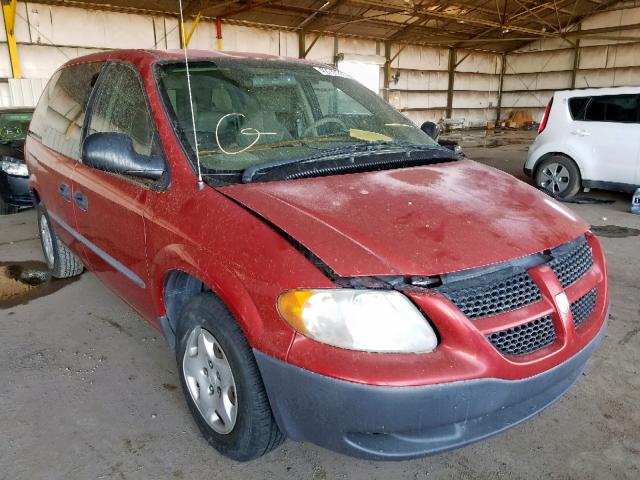 1D4GP25B13B227578 - 2003 DODGE CARAVAN SE RED photo 1