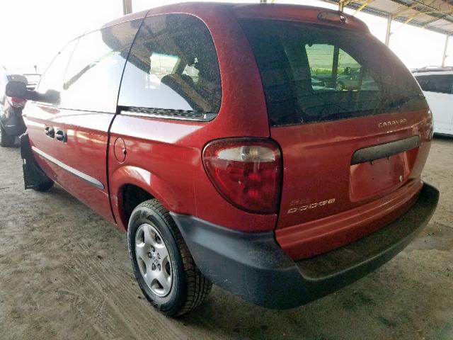 1D4GP25B13B227578 - 2003 DODGE CARAVAN SE RED photo 3