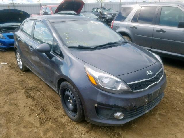 KNADN4A38G6540431 - 2016 KIA RIO EX GRAY photo 1