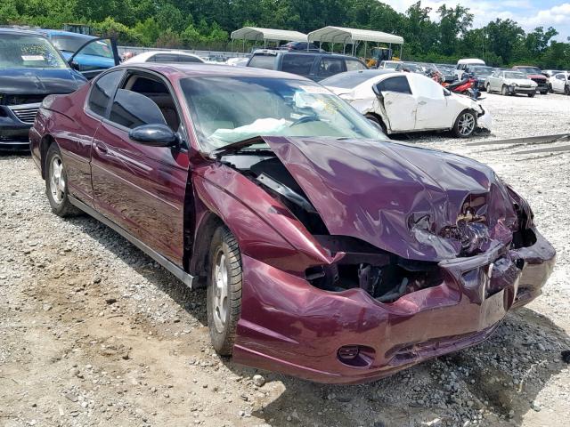 2G1WW12E149108817 - 2004 CHEVROLET MONTE CARL ბურგუნდია ფოტო 1