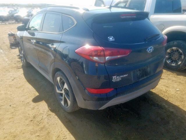 KM8J3CA23HU466728 - 2017 HYUNDAI TUCSON LIM BLACK photo 3