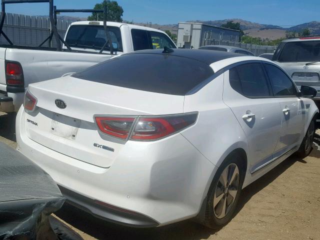 KNAGN4AD8G5093269 - 2016 KIA OPTIMA HYB WHITE photo 4