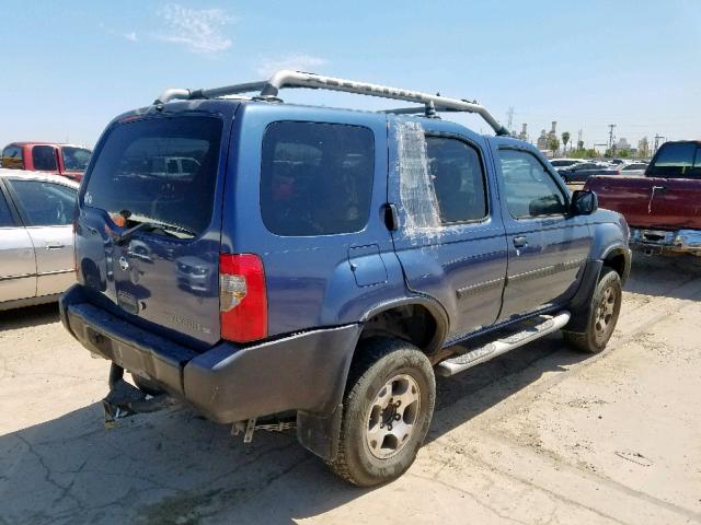 5N1ED28T1YC545912 - 2000 NISSAN XTERRA XE BLUE photo 4