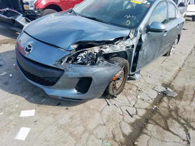 JM1BL1UF4C1527896 - 2012 MAZDA 3 I GRAY photo 9