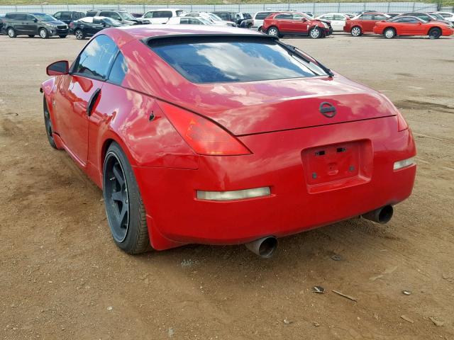 JN1BZ34D97M500290 - 2007 NISSAN 350Z COUPE RED photo 3