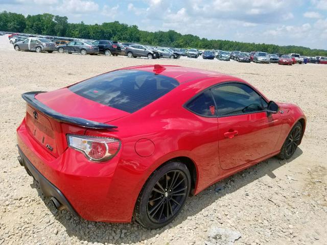 JF1ZNAA12G9702080 - 2016 TOYOTA SCION FR-S RED photo 4