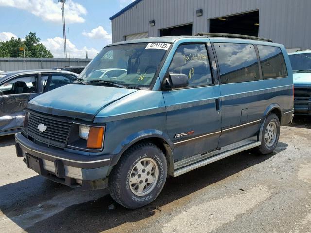 1GNDM19W3PB121565 - 1993 CHEVROLET ASTRO BLUE photo 2