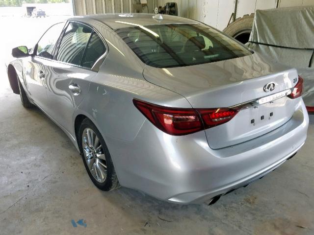 JN1EV7AP4JM364754 - 2018 INFINITI Q50 LUXE SILVER photo 3