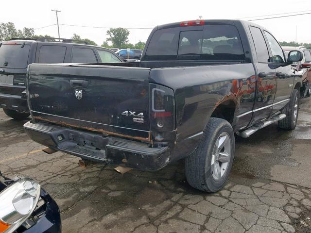 1D7HU18258S519862 - 2008 DODGE RAM 1500 S BLACK photo 4