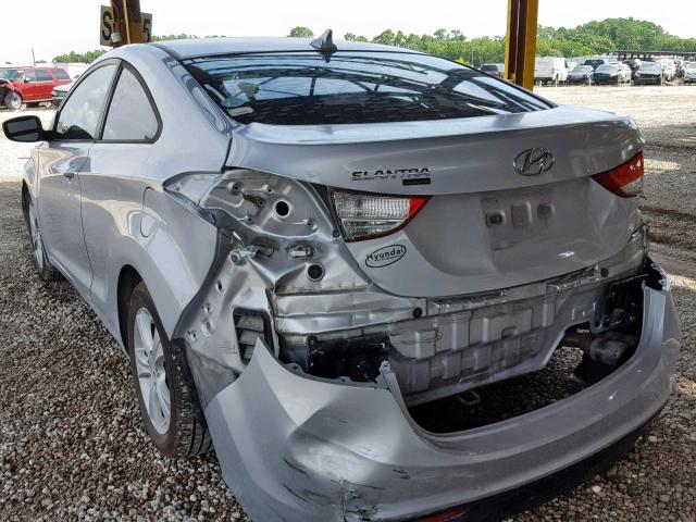 KMHDH6AE0DU011646 - 2013 HYUNDAI ELANTRA CO SILVER photo 3