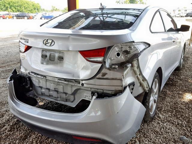 KMHDH6AE0DU011646 - 2013 HYUNDAI ELANTRA CO SILVER photo 4