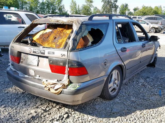 YS3EH58G613051296 - 2001 SAAB 9-5 AERO SILVER photo 4