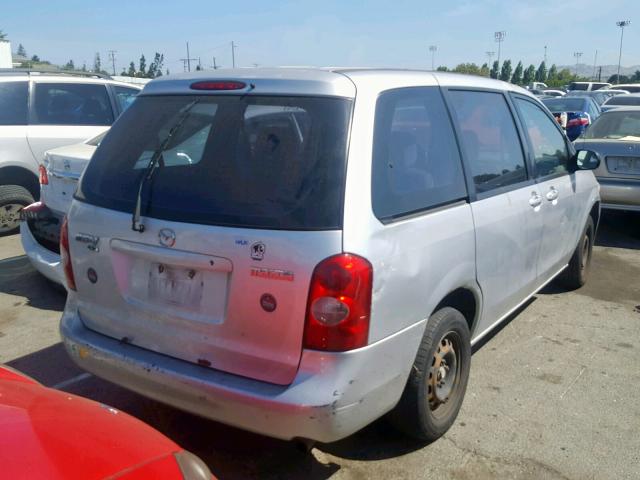 JM3LW28A430374983 - 2003 MAZDA MPV WAGON SILVER photo 4