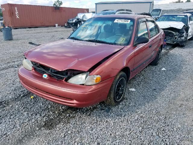 1Y1SK5286XZ442625 - 1999 CHEVROLET GEO PRIZM 栗色 照片 2