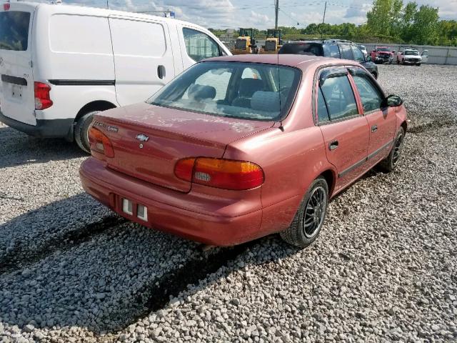 1Y1SK5286XZ442625 - 1999 CHEVROLET GEO PRIZM 栗色 照片 4