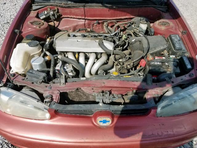 1Y1SK5286XZ442625 - 1999 CHEVROLET GEO PRIZM 栗色 照片 7