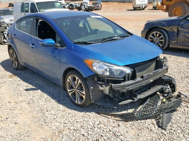 KNAFX4A89F5320086 - 2015 KIA FORTE EX BLUE photo 1