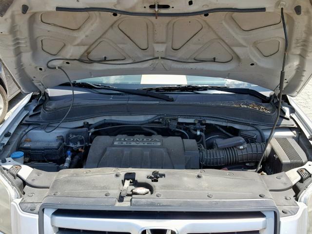 2HKYF18146H545067 - 2006 HONDA PILOT LX SILVER photo 7