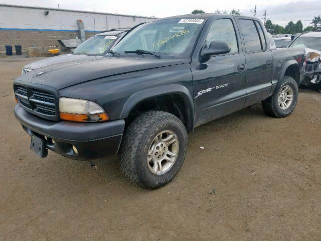 1B7GG2AXX1S193863 - 2001 DODGE DAKOTA QUA BEIGE photo 2