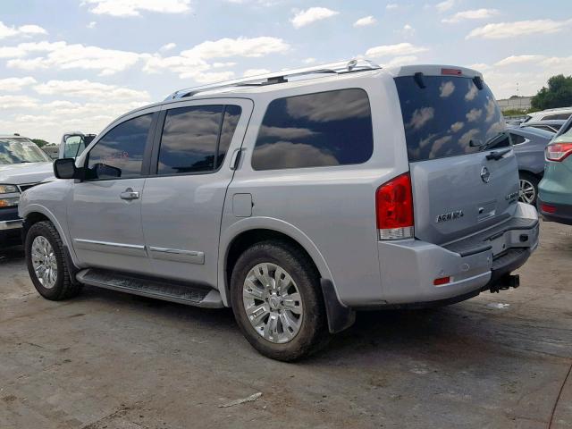 5N1BA0NFXFN605430 - 2015 NISSAN ARMADA PLA SILVER photo 3