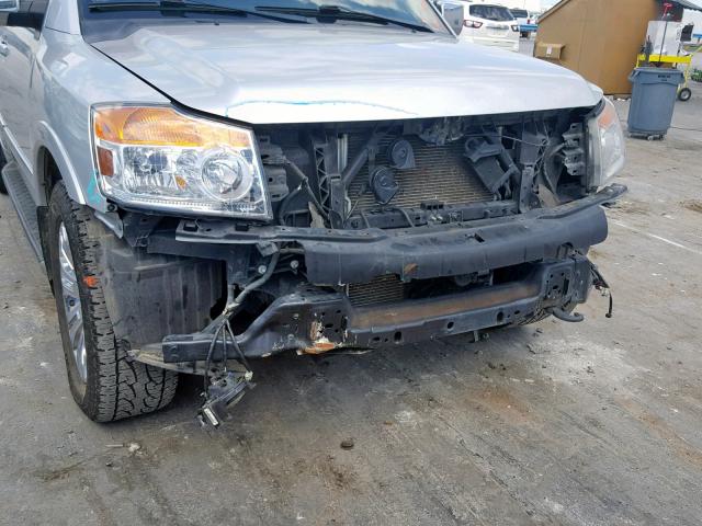 5N1BA0NFXFN605430 - 2015 NISSAN ARMADA PLA SILVER photo 9