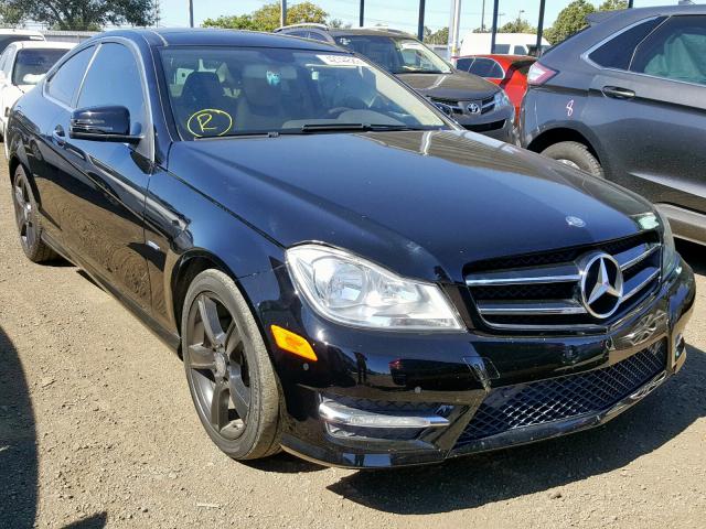 WDDGJ4HB6CF772454 - 2012 MERCEDES-BENZ C 250 BLACK photo 1