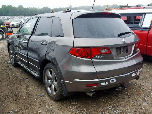 5J8TB18507A001023 - 2007 ACURA RDX TECHNO GRAY photo 3