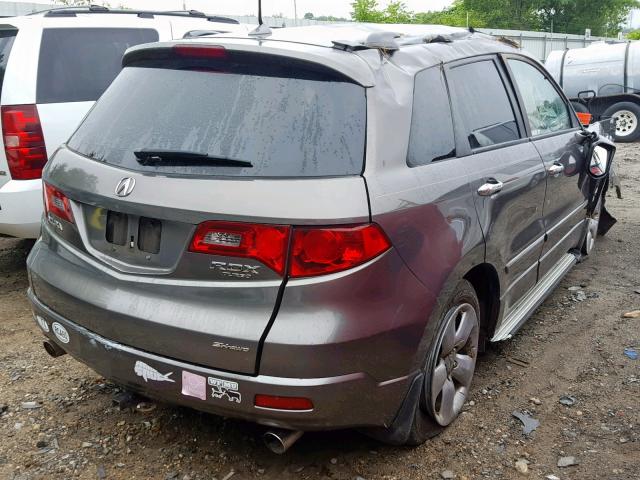 5J8TB18507A001023 - 2007 ACURA RDX TECHNO GRAY photo 4