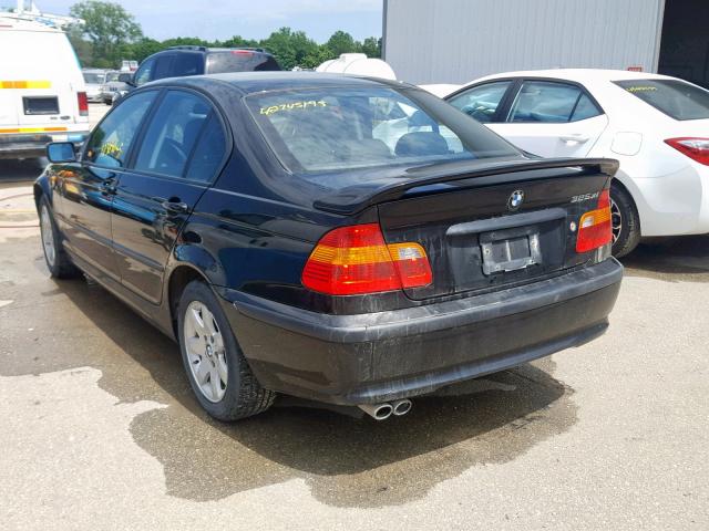 WBAEU334X5PR19865 - 2005 BMW 325 XI BLACK photo 3